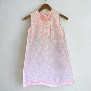 Shrimp and Grits Preppy Boutique Girls Pink Sleeveless Shift Dress - Size 9